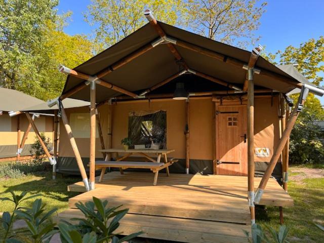 Luxe Safaritent Medley 5 Persoons Op Camping Rijsterbos Exterior foto